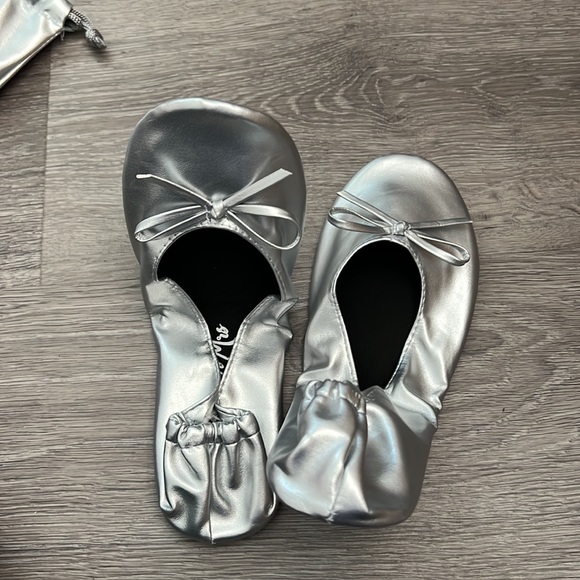 Miss to Mrs Bridal Dancing Shoes Small Silver - Picture 5 of 5